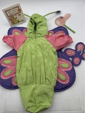 2002 American Girl Bitty Baby Butterfly Outfit Costume Pink Green Purple